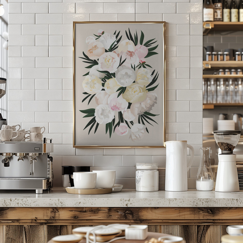 Dara bouquet in beige Poster